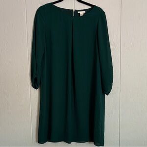 H&M Dark Green Long Sleeve Dress